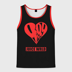Майка-безрукавка мужская Juice WRLD - heart, цвет: 3D-красный