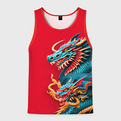 Майка-безрукавка мужская Japanese dragon - irezumi, цвет: 3D-красный
