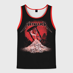 Майка-безрукавка мужская Metallica - время, цвет: 3D-красный