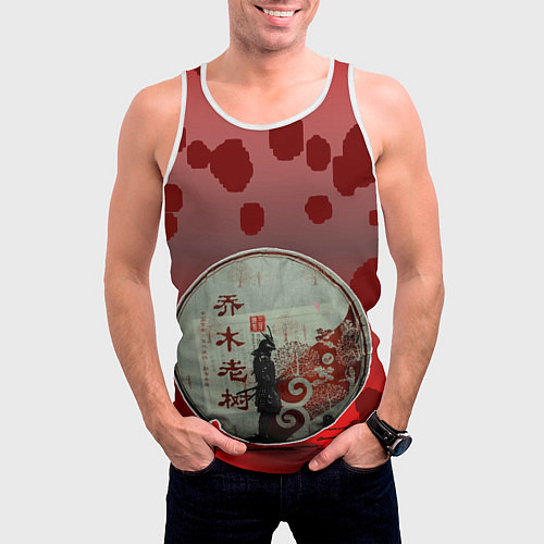 Мужская майка без рукавов У самурая есть две стороны / 3D-Белый – фото 3