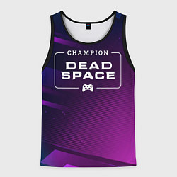 Майка-безрукавка мужская Dead Space gaming champion: рамка с лого и джойсти, цвет: 3D-черный