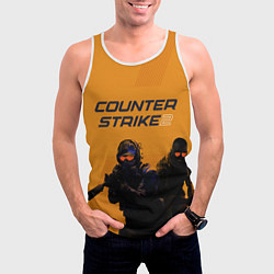Майка-безрукавка мужская Counter Strike 2, цвет: 3D-белый — фото 2