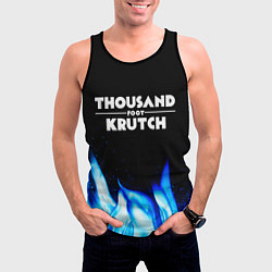Майка-безрукавка мужская Thousand Foot Krutch blue fire, цвет: 3D-черный — фото 2