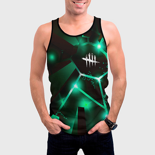 Мужская майка без рукавов Dead by Daylight разлом плит / 3D-Черный – фото 3