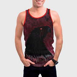 Майка-безрукавка мужская Орёл с шрамом, цвет: 3D-красный — фото 2