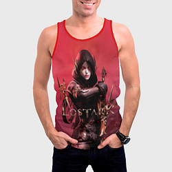 Майка-безрукавка мужская Lost Ark - woman assassin, цвет: 3D-красный — фото 2