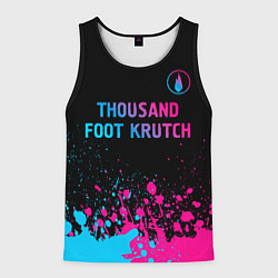 Майка-безрукавка мужская Thousand Foot Krutch - neon gradient: символ сверх, цвет: 3D-черный