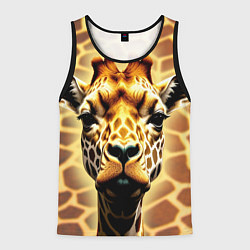 Майка-безрукавка мужская Жирафа, цвет: 3D-черный