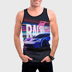 Майка-безрукавка мужская Fast racer, цвет: 3D-черный — фото 2