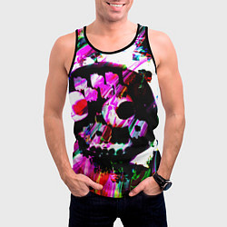 Майка-безрукавка мужская Парень в Черной маске, цвет: 3D-черный — фото 2