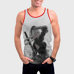 Майка-безрукавка мужская YoRHa 2-gou B-gata - android, цвет: 3D-красный — фото 2