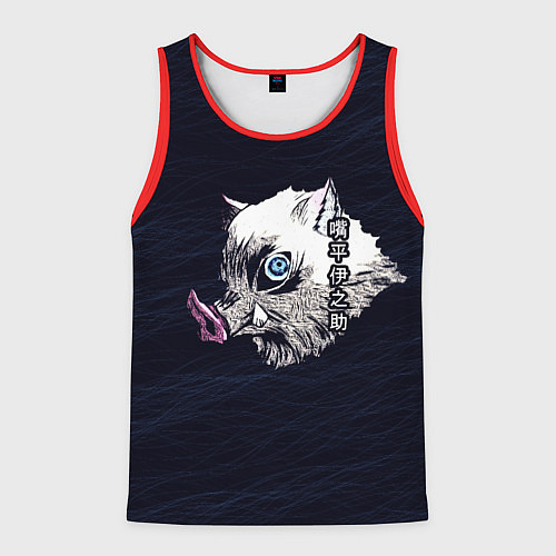 Мужская майка без рукавов Кабан Иноскэ Хасибира / 3D-Красный – фото 1