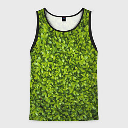 Майка-безрукавка мужская Зеленая травка, цвет: 3D-черный
