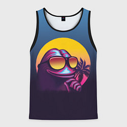 Майка-безрукавка мужская Пепе в ретровейве, цвет: 3D-черный