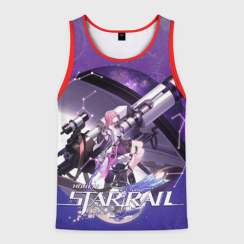 Мужская майка без рукавов Аста Хонкай Стар Рейл / 3D-Красный – фото 1