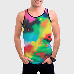 Майка-безрукавка мужская Абстракция Карандашом, цвет: 3D-черный — фото 2