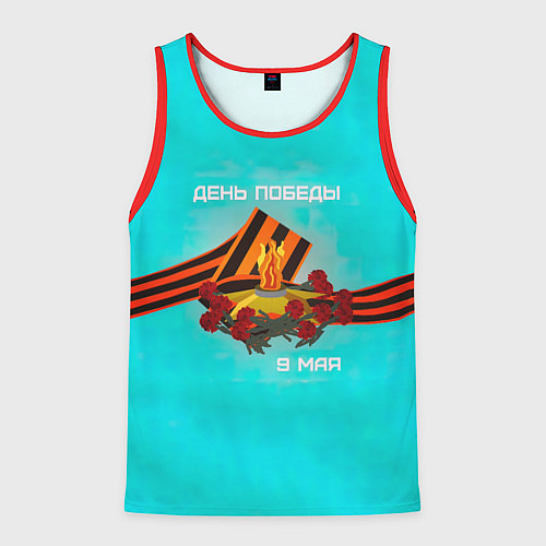 Мужская майка без рукавов 9 мая день памяти / 3D-Красный – фото 1