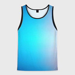 Майка-безрукавка мужская Градиент из голубого в розовый, цвет: 3D-черный