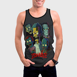 Майка-безрукавка мужская Simpsons zombie, цвет: 3D-черный — фото 2