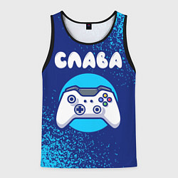 Майка-безрукавка мужская Слава геймер, цвет: 3D-черный