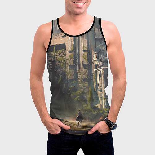 Мужская майка без рукавов Древняя цивилизация и путешественник / 3D-Черный – фото 3