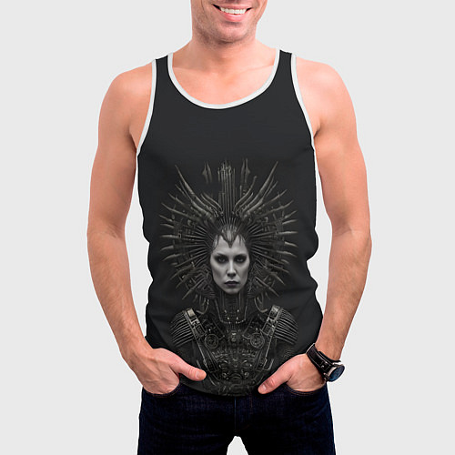 Мужская майка без рукавов Железная леди / 3D-Белый – фото 3