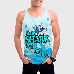 Майка-безрукавка мужская Baby Shark Doo-Doo-Doo, цвет: 3D-белый — фото 2