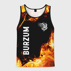 Майка-безрукавка мужская Burzum и пылающий огонь, цвет: 3D-черный