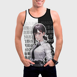 Майка-безрукавка мужская Кобэни из аниме человек-бензопила, цвет: 3D-черный — фото 2