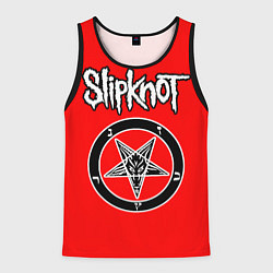 Майка-безрукавка мужская Slipknot - пентаграмма, цвет: 3D-черный