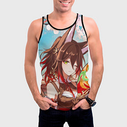 Майка-безрукавка мужская Хонкай Стар Рейл: Тинъюнь, цвет: 3D-черный — фото 2