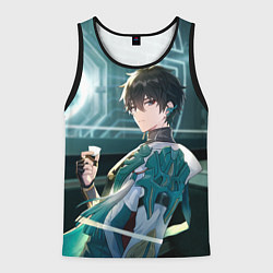 Майка-безрукавка мужская Дань Хэн в общем вагоне, цвет: 3D-черный