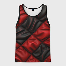 Майка-безрукавка мужская Red black luxury, цвет: 3D-черный