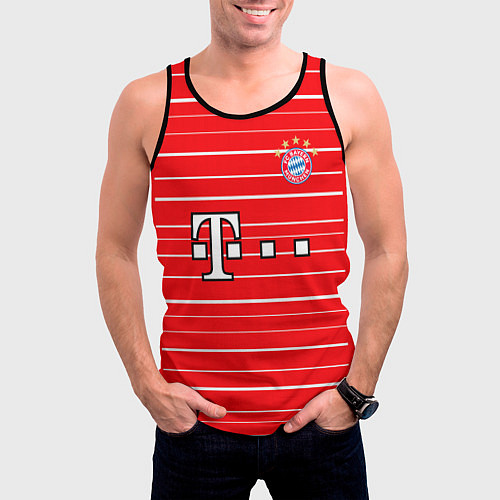 Мужская майка без рукавов Джамал Мусиала Бавария Мюнхен форма 2223 домашняя / 3D-Черный – фото 3