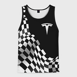 Мужская майка без рукавов Tesla racing flag