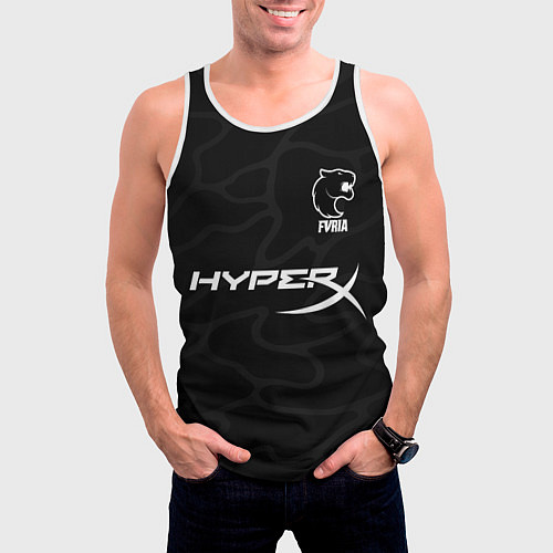 Мужская майка без рукавов Furia black / 3D-Белый – фото 3