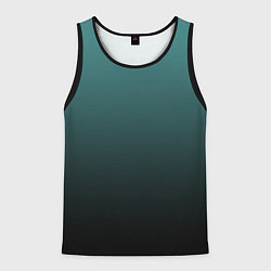Майка-безрукавка мужская Градиент зелено-черный, цвет: 3D-черный