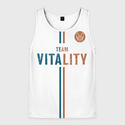 Майка-безрукавка мужская Форма Team Vitality white, цвет: 3D-белый
