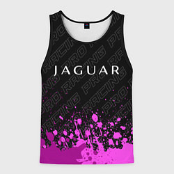 Майка-безрукавка мужская Jaguar pro racing: символ сверху, цвет: 3D-черный