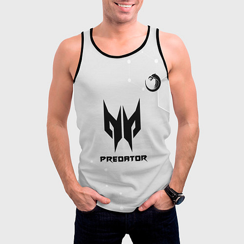 Мужская майка без рукавов TNC Predator white / 3D-Черный – фото 3