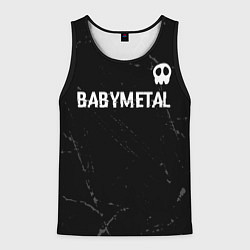 Мужская майка без рукавов Babymetal glitch на темном фоне: символ сверху