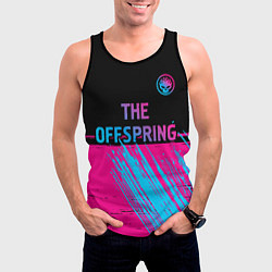 Майка-безрукавка мужская The Offspring - neon gradient: символ сверху, цвет: 3D-черный — фото 2