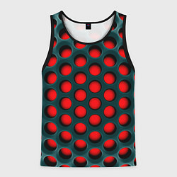 Майка-безрукавка мужская Сотовая структура 3D, цвет: 3D-черный