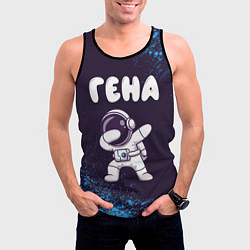 Майка-безрукавка мужская Гена космонавт даб, цвет: 3D-черный — фото 2