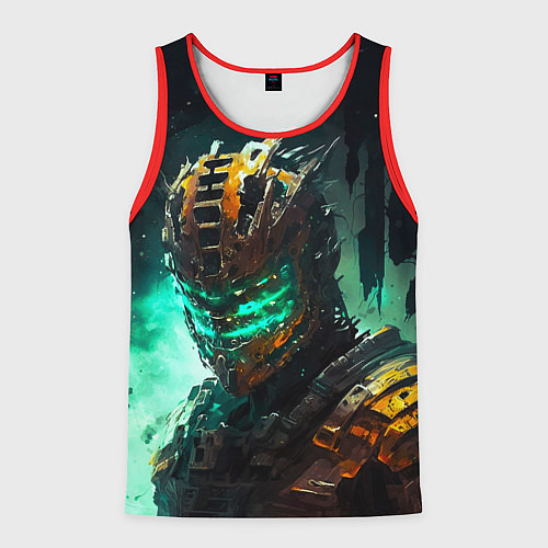 Мужская майка без рукавов Dead Space horror / 3D-Красный – фото 1