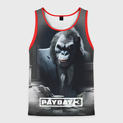 Майка-безрукавка мужская Payday 3 big gorilla, цвет: 3D-красный