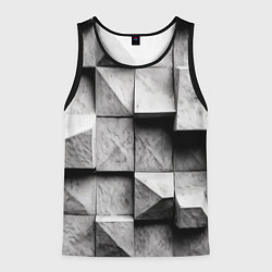 Майка-безрукавка мужская Каменные плиты и обман зрения, цвет: 3D-черный