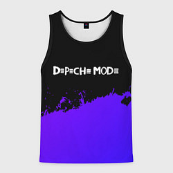 Майка-безрукавка мужская Depeche Mode purple grunge, цвет: 3D-черный