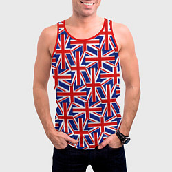 Майка-безрукавка мужская Флаги Великобритании, цвет: 3D-красный — фото 2