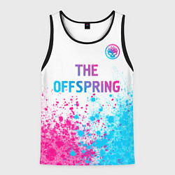 Майка-безрукавка мужская The Offspring neon gradient style: символ сверху, цвет: 3D-черный